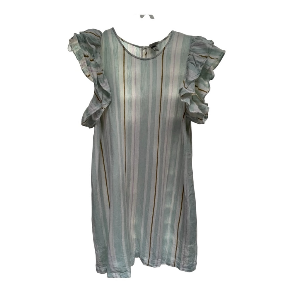 A New Day Blue and Green Ruffled Sundress - Picture 2 of 6